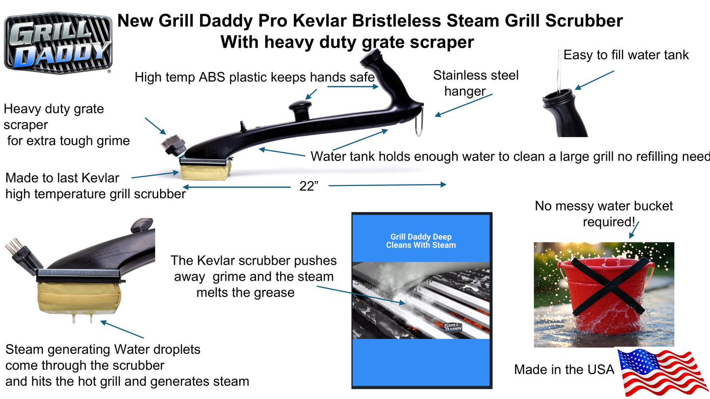 NEW Grill Daddy Pro with Bristleless Grill Scrubber