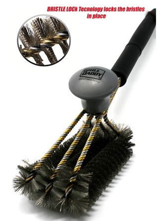 Grill Daddy SAFETY-CLEAN  Grill-Force Triton 3 Row Brush - Industrial Quality!